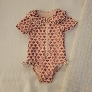 NEXT Pink/Red Patterned Baby Girl Swimsuit 9-12m.